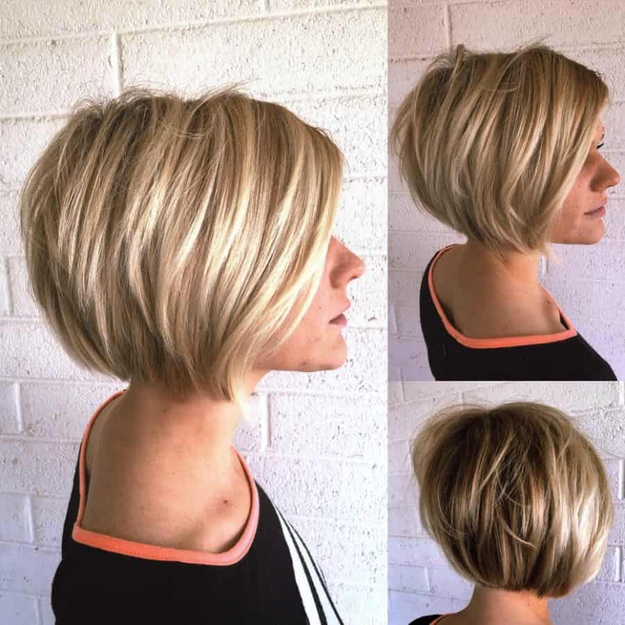 Bob Frisuren Feines Haar Hellblonder Bob Cut Inspirationen