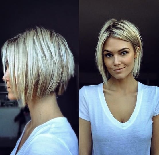 Frisuren Bob Damen Ideen süße kurze blonde Bob Frisur für Frauen