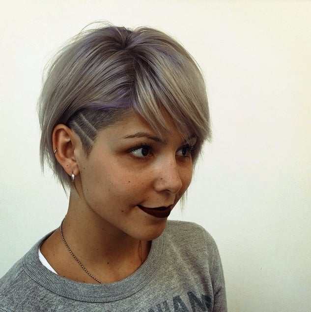 Frisuren Bob Undercut Inspirationen Rauchiger Lavendel Undercut