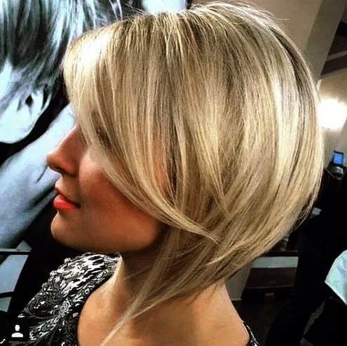 Inspirationen Bob Frisuren Blond Umgekehrter Bob für dünnes Haar Ideen