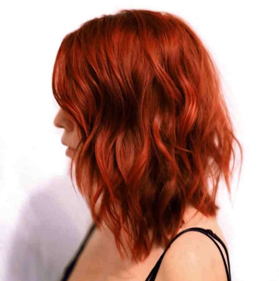 Inspirationen Bob Frisuren Rot Helle rote Bob-Frisur