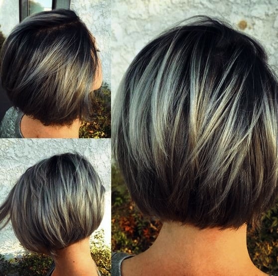 Frisuren Bob Bilder Gebogene Bob-Frisuren von Blau bis Silber - Stilvolle Kurzhaarschnitte für Frauen