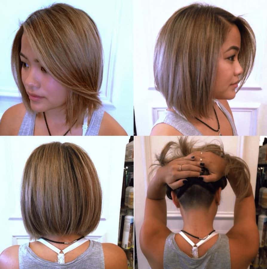 Bob Frisuren mit Undercut Straight Bob Frisur