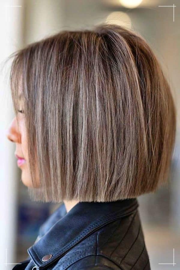 Kurzhaarfrisuren Eine Länge stumpfer Stil