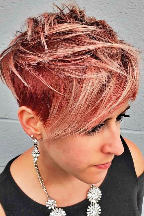 Kurzhaarfrisuren Funkiger zerzauster Pixie-Stil