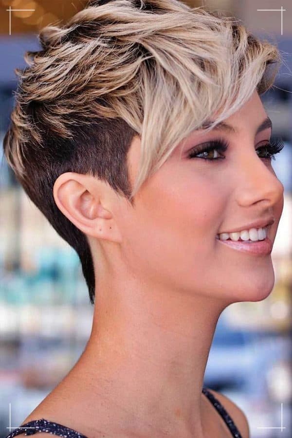 Kurzhaarfrisuren Länger-auf-der-Spitze-Pixie-Stil