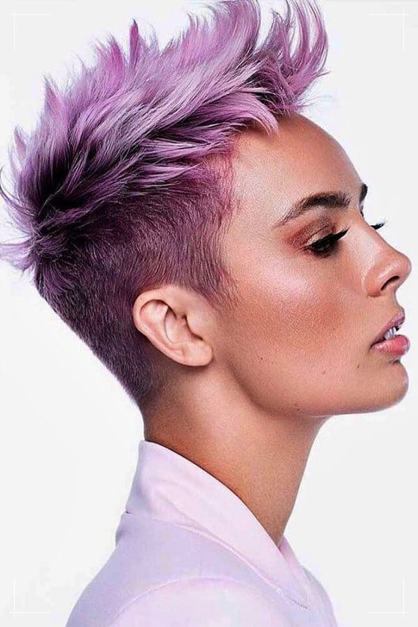 Rosa Punky Pixie mit Undercut