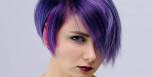 Frisuren 2025 Frauen Farbe: Der Lila Pixie Cut