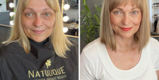 Frisuren die jünger machen ab 50 Jahre: Der moderne, glatte Bob mit Pony