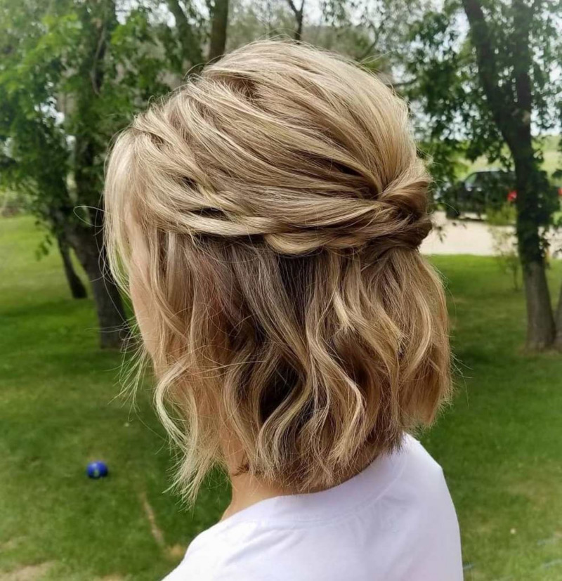 Einfache glamouröse Frisuren für mittellanges Haar Ideen