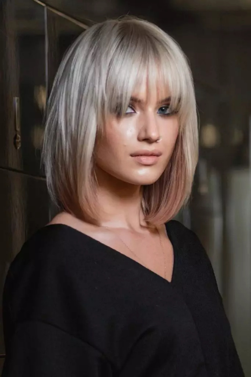 Frisuren Mittellanges Haar Gestuft Glatt: Der Sleek Look