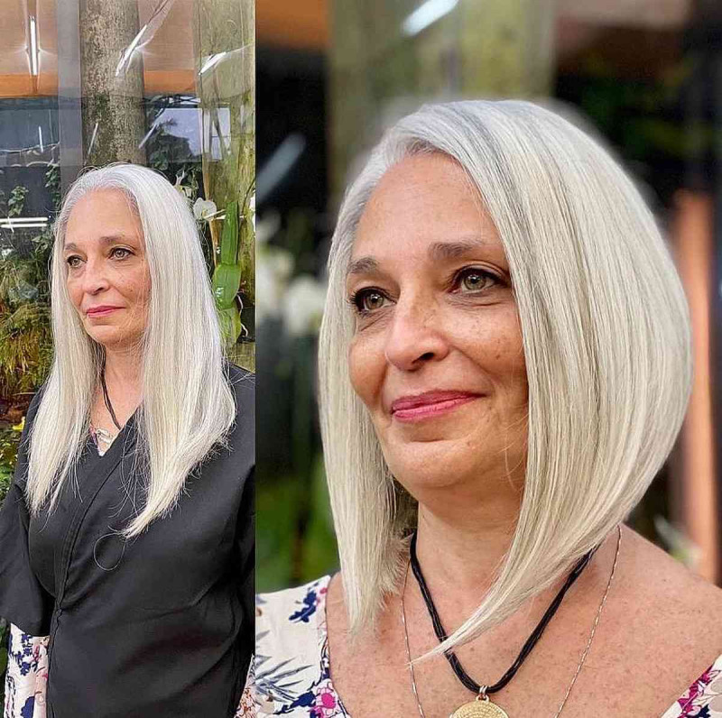 Longbob Frisuren ab 60: Der elegante A-Linien-Longbob